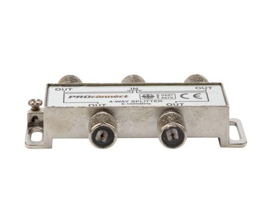 Делитель ТВ PROconnect на 4 выхода F разъём 5-1000 МГц 05-6023 – изображение 3