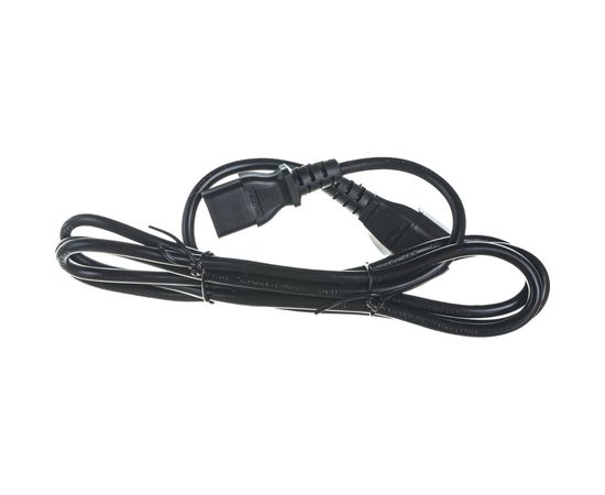 Кабель питания монитор-компьютер IEC 320 C13 - IEC 320 C14 (3x0.75), 10A, прямая вилка, 1.8 м Hyperline PWC-IEC13-IEC14-1.8-BK 34896 – изображение 3