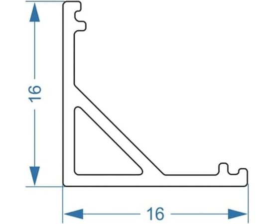 Угловой алюминиевый профиль Ardylight ALS-1616 anod 3.0 с экраном – изображение 4