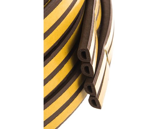 Самоклеящийся уплотнитель Сибртех профиль D коричневый 24 м 93938 – изображение 4