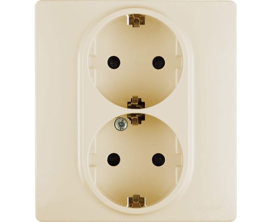 Розетка Legrand 2-м СП Etika защитные шторки, с заземлением, слоновая кость Leg 672333 1066919 – изображение 9