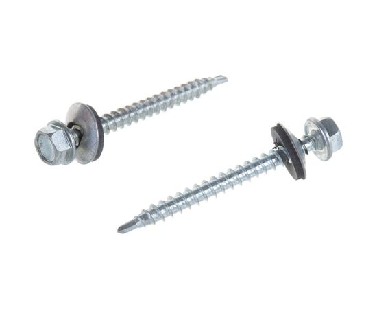 Саморезы Зубр для крепления кровельных материалов к деревянной обрешетке, оцинкованные, 4,8x50мм, 250шт 4-300315-48-050 