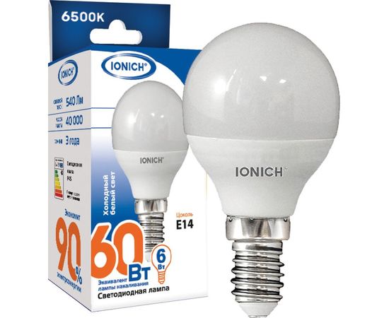 Лампа IONICH ILED-SMD2835-P45-6-540-230-6,5-E14 1610 