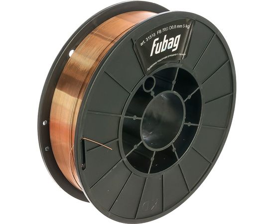 Проволока сварочная омедненная FB 70S (0.8 мм; катушка 5 кг) FUBAG 31 518 