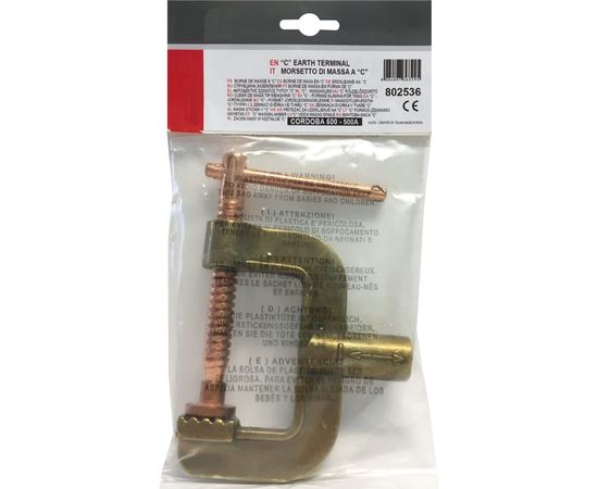 Зажим заземления C-образный (500 А; 70 кв.мм) Blue Weld 802536 