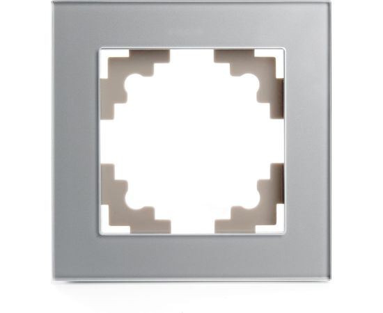 1-местная рамка STEKKER серия Катрин, GFR00-7001-03, серебро 39531 
