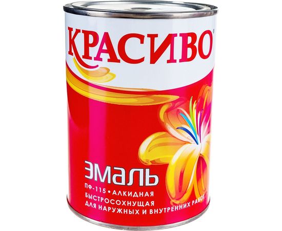 Эмаль Красиво ПФ-115 шоколадная, банка 0,8 кг 4690417028757 