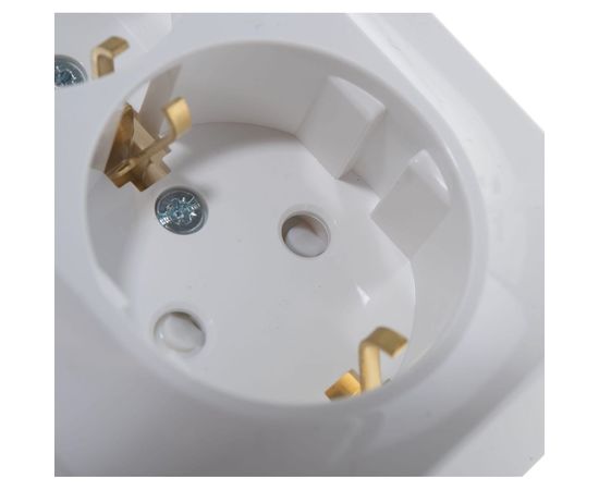 Двойная розетка Schneider Electric ЭТЮД скрытой установки, с заземлением, со штороками, 16А, 250B, белый PC16-108B – изображение 2