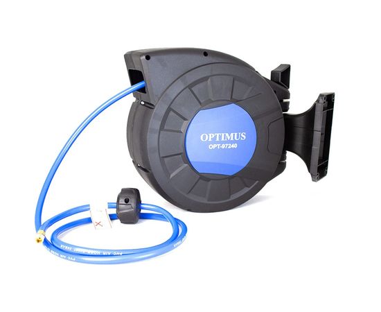 Шланг пневматический армированный pvc на катушке (15 м; 8x12 мм; 20 бар) Optimus OPT-97240 – изображение 2