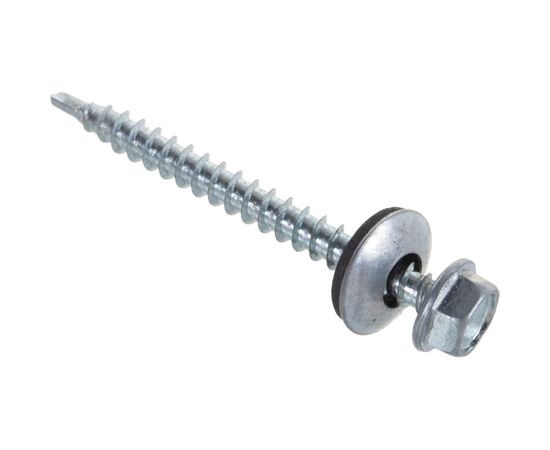 Саморезы Зубр для крепления кровельных материалов к деревянной обрешетке, оцинкованные, 4,8x50мм, 250шт 4-300315-48-050 – изображение 2