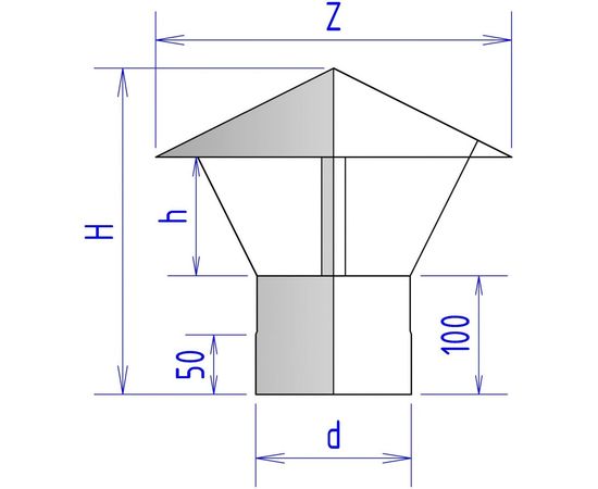 Зонт 1Z ФЕНИКС ДЫМОХОДЫ конд 115, 409 0.5 000000269 – изображение 2