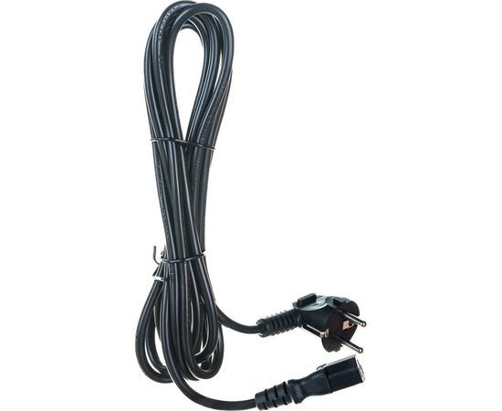 Кабель питания компьютера Hyperline PWC-IEC13-SHM-3.0-BK Schuko+C13 3x1.0, 10A, угловая вилка 34928 – изображение 2