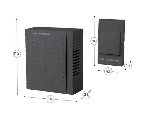 Электрический звонок Elektrostandard DBQ26M WM 1M IP44 бытовой дверной Чёрный a055432 – изображение 2