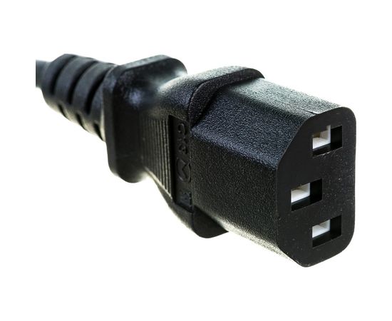 Кабель питания компьютера Hyperline PWC-IEC13-SHM-3.0-BK Schuko+C13 3x1.0, 10A, угловая вилка 34928 – изображение 3