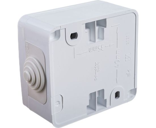 1-клавишный переключатель Schneider Electric ОП Этюд 10А IP44 белый BA10-046B – изображение 3