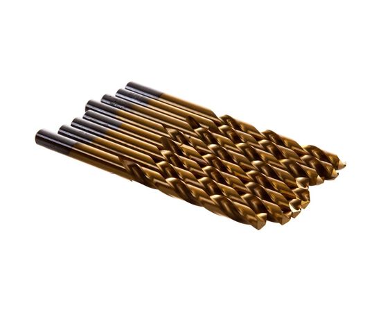 Сверло по металлу Профи (8 шт; 8.1 мм; HSS-TIN; бокс) Атака 8077240 – изображение 3