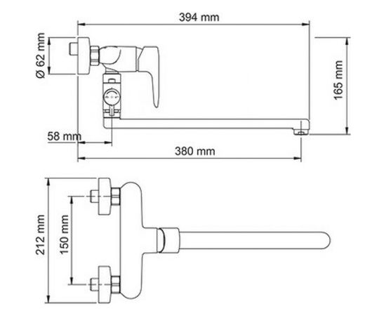 Смеситель для ванны с длинным поворотным изливом WasserKRAFT Vils 5602L – изображение 3