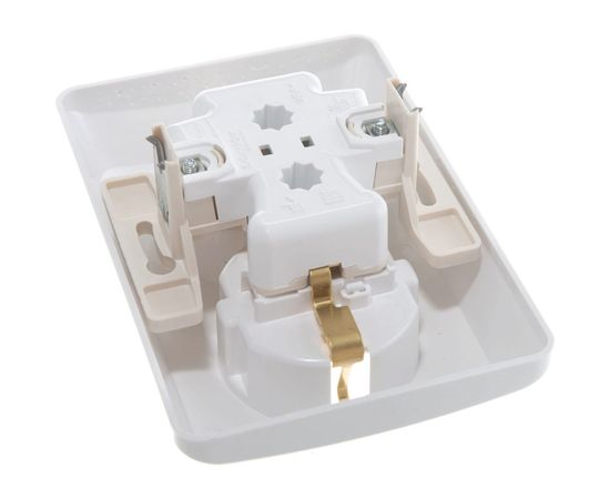 Двойная розетка Schneider Electric ЭТЮД скрытой установки, с заземлением, со штороками, 16А, 250B, белый PC16-108B – изображение 3