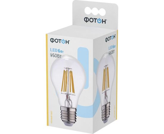 Светодиодная лампа ФОТОН LED FL A60 6W E27 3000K 23042 – изображение 4