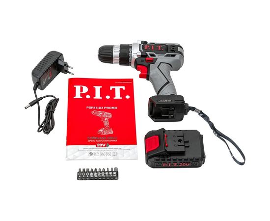 Аккумуляторная дрель-шуруповерт P.I.T. 20В, 1.5Ач PSR18-D3 Promo – изображение 5