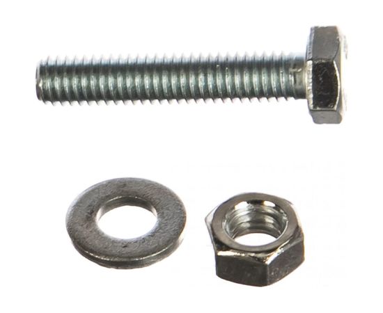 Болт с гайкой и шайбой Метизный двор цинк м6х30мм, 10 шт. 4607173901729 