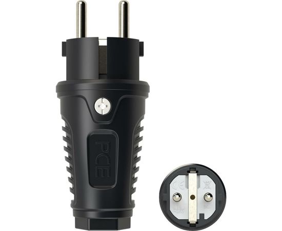 Кабельная вилка PCE 16A 220V 2P+E IP54 корпус черный, маркер черный 0511-ss 