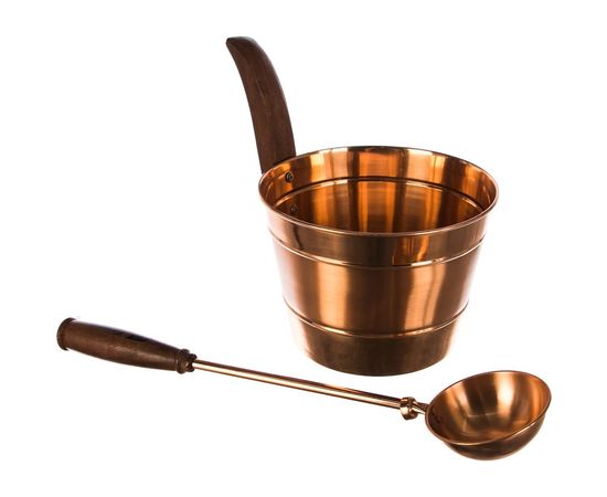Набор из меди (бадья 4 л и ковш) Банные штучки 32035 