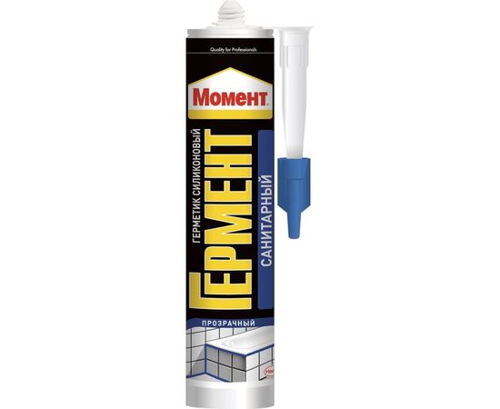 Силиконовый санитарный герметик Момент ГЕРМЕНТ прозрачный 280 мл Б0022959 