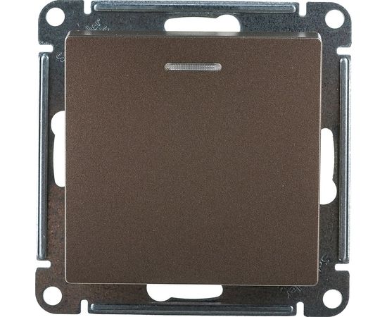 Механизм выключателя Schneider Electric 1-кл. ATLAS DESIGN с подсветкой сх.1а 10АХ шампань 1240313 