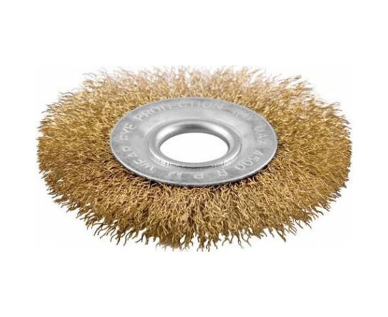 Корщетка дисковая прямая латунированная 125 мм КУРС 39025 