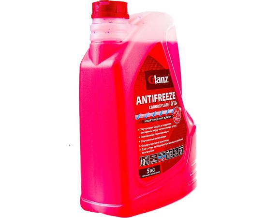Антифриз (красный; 5 кг) Carboxylate G-12+ Glanz GL012 