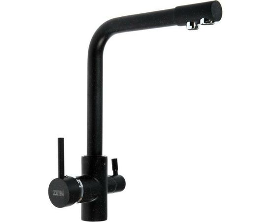 Смеситель для кухни ZEIN Z1303 однорычажный, с выходом для питьевой воды, латунь, черный 5799986 
