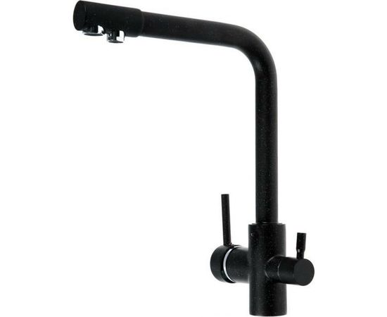 Смеситель для кухни ZEIN Z1303 однорычажный, с выходом для питьевой воды, латунь, черный 5799986 – изображение 2