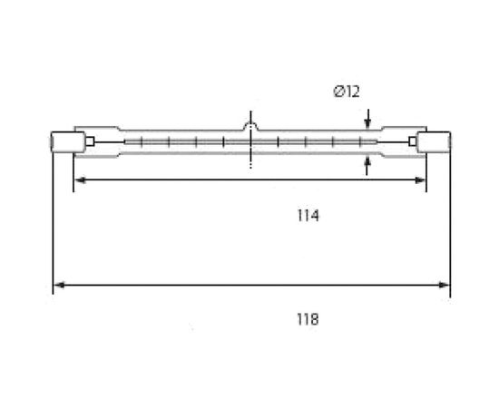 Галогенная лампа KANLUX R7S J 200W 118MM/ 10412 – изображение 2