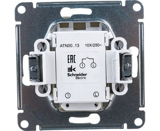Механизм выключателя Schneider Electric 1-кл. ATLAS DESIGN с подсветкой сх.1а 10АХ шампань 1240313 – изображение 2