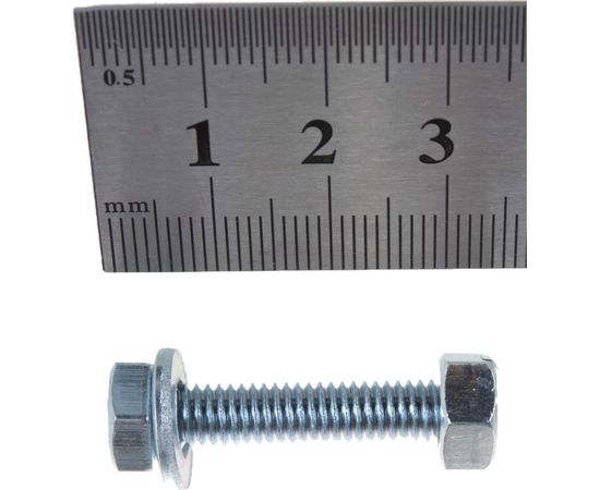 Болт с гайкой и шайбой Метизный двор цинк м6х30мм, 10 шт. 4607173901729 – изображение 2