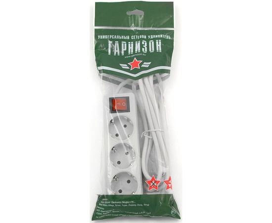 Удлинитель 3р 16А 3м с выключателем и заземлением Гарнизон ELB-G3-W-3 – изображение 2