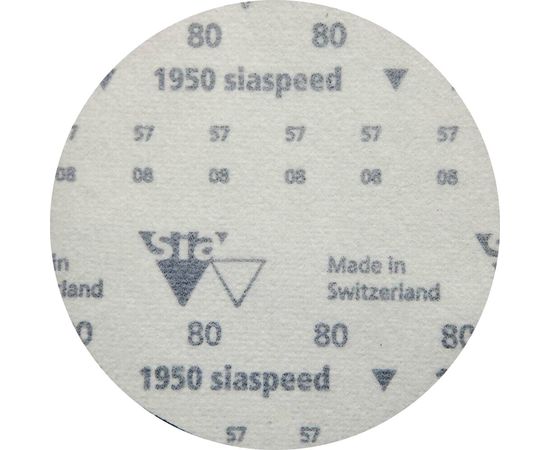 Круг шлифовальный на липучке siaspeed 1950 (5+1 шт; 125 мм; без отверстий; P80) sia Abrasives ss6-125-0-080 – изображение 2