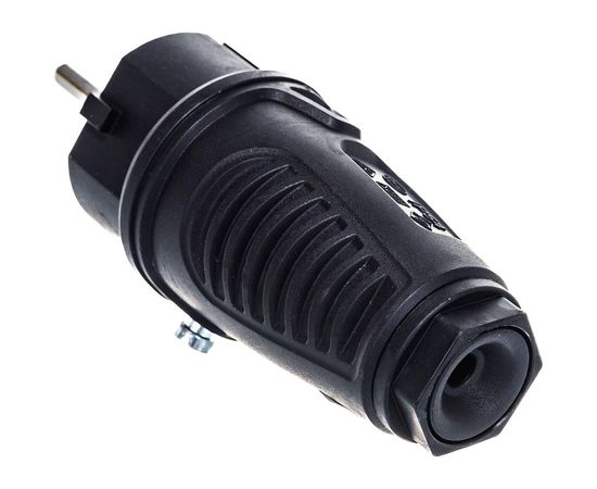 Кабельная вилка PCE 16A 220V 2P+E IP54 корпус черный, маркер черный 0511-ss – изображение 2
