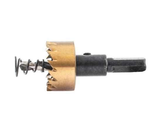 Коронка HSS с нитридтитановым покрытием по металлу 26 мм DENZEL 724105 – изображение 2