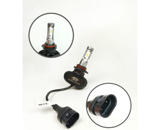 Светодиодные автолампы MYX Light S1 HB3, 12-24 В, 18 Вт, CSP 1860, 6000 K, 2 шт. 0103B3 – изображение 3