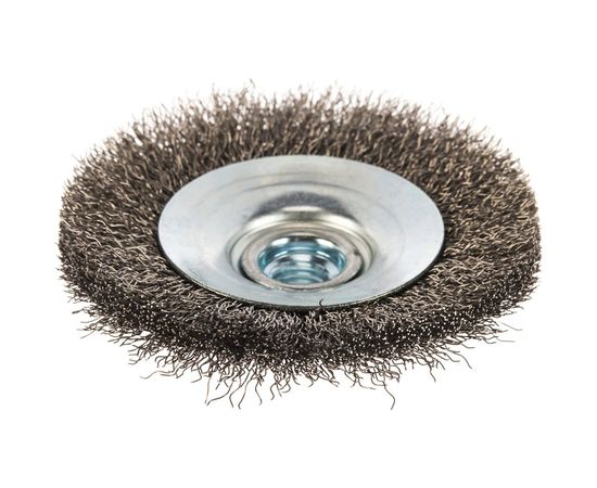 Щетка коническая с гофрированной нержавеющей проволокой Эксперт 535 (100 мм; М14*2 мм) Профоснастка 20804001 – изображение 3