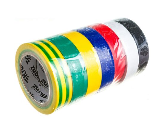 Набор изоленты KRANZ 7 цветов по 10 м х 15 мм, 0.13 мм KR-09-2010-E – изображение 3