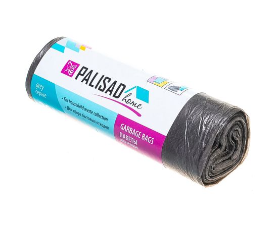Пакеты для мусора Home (20 л; 30 шт; серые) PALISAD 927015 – изображение 3