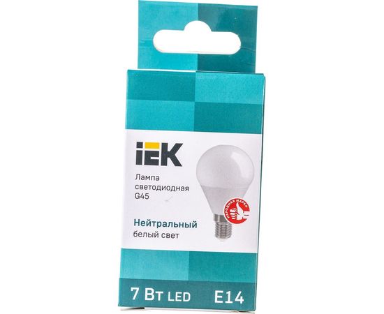 Светодиодная лампа IEK ECO G45 шар 7Вт 230В 4000К E14 LLE-G45-7-230-40-E14 – изображение 4
