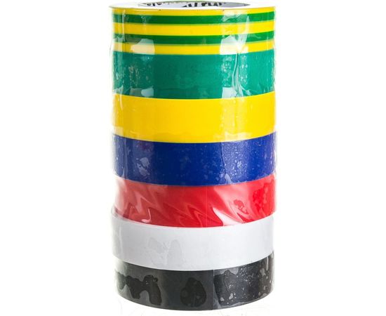Набор изоленты KRANZ 7 цветов по 10 м х 15 мм, 0.13 мм KR-09-2010-E – изображение 4