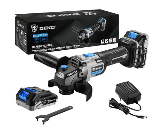 Углошлифовальная бесщеточная машина DEKO DKAG20 063-4027 – изображение 4