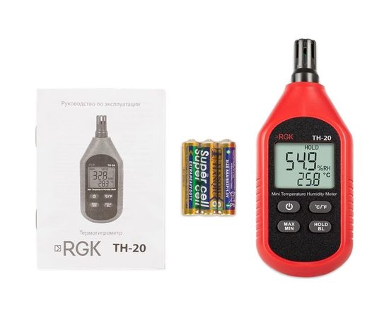 Термогигрометр RGK TH-20 с поверкой 778619 – изображение 4