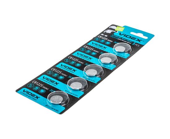 Элемент питания VIDEX литиевый 5 шт. в блистере CR1225 – изображение 4