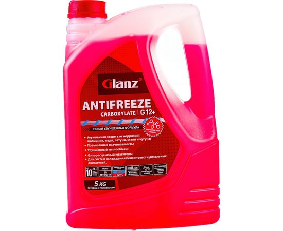 Антифриз (красный; 5 кг) Carboxylate G-12+ Glanz GL012 – изображение 6